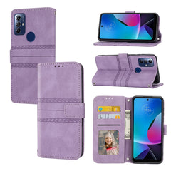 Estuche para teléfono de cuero con rayas en ...