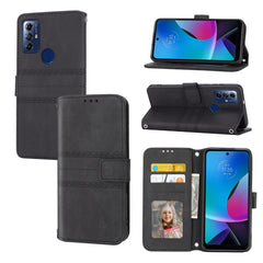 Estuche para teléfono de cuero con rayas en ...