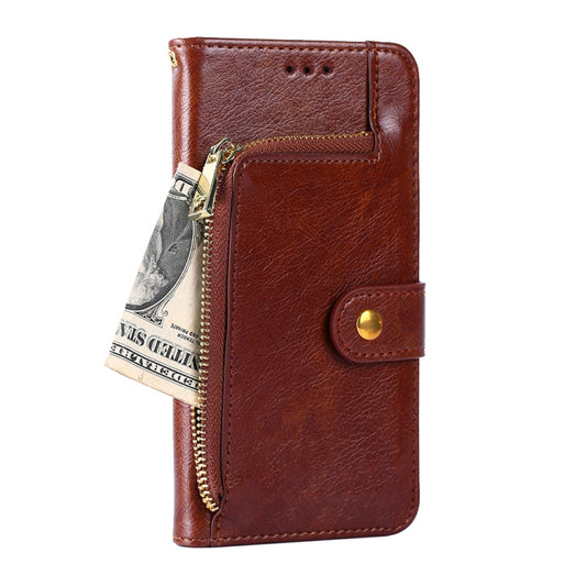 Funda de cuero con cremallera para teléfono ...