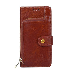 Funda de cuero con cremallera para teléfono ...