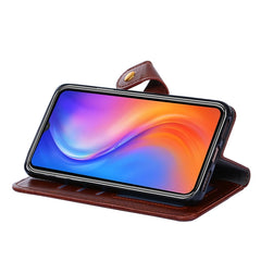 Funda de cuero con cremallera para teléfono ...