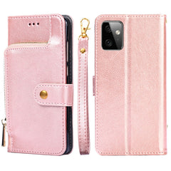 Funda de cuero con cremallera para teléfono ...
