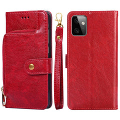 Funda de cuero con cremallera para teléfono ...