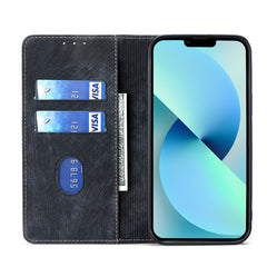 Estuche para teléfono de cuero magnético con...