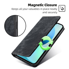 Estuche para teléfono de cuero magnético con...