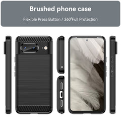 Funda de TPU con textura cepillada de fibra ...
