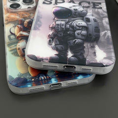 Estuche para teléfono esmerilado de astronau...