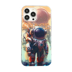 Estuche para teléfono esmerilado de astronau...