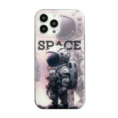 Estuche para teléfono esmerilado de astronau...