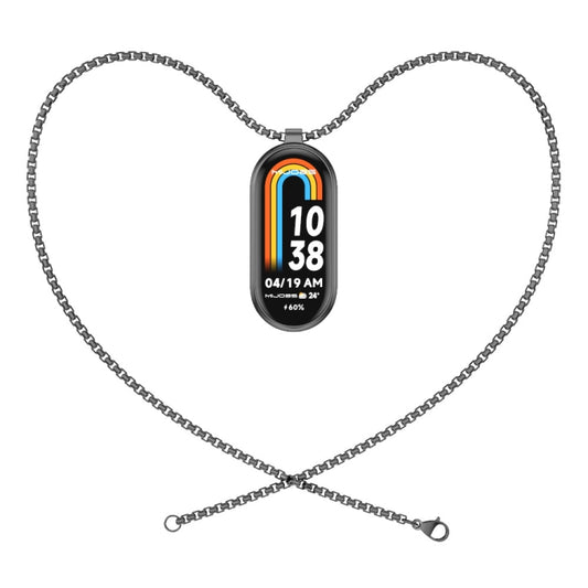 Collar de reloj de acero inoxidable con colg...