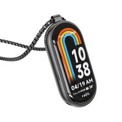 Collar de reloj de acero inoxidable con colg...