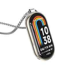 Collar de reloj de acero inoxidable con colg...