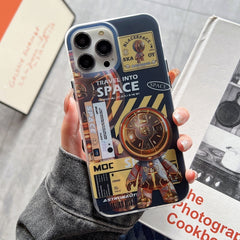 Estuche para teléfono esmerilado de astronau...