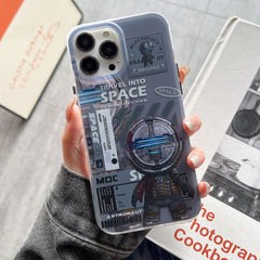 Estuche para teléfono esmerilado de astronau...
