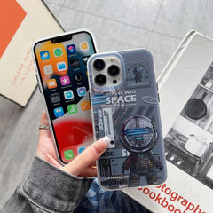 Estuche para teléfono esmerilado de astronau...