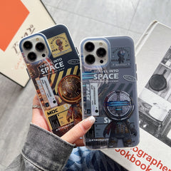 Estuche para teléfono esmerilado de astronau...