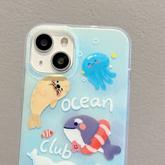 Estuche para teléfono con patrón animal lind...