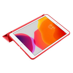 Estuche para tableta de cuero con tapa horiz...