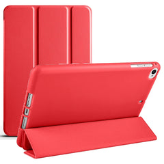 Estuche para tableta de cuero con tapa horiz...