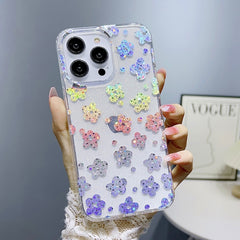 Estuche para teléfono TPU con purpurina seri...