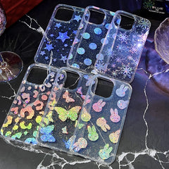 Estuche para teléfono TPU con purpurina seri...