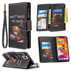Estuche de cuero con tapa horizontal con cre...