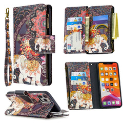 Estuche de cuero con tapa horizontal con cre...