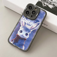 Caja del teléfono del conejo de la pintura a...