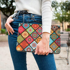 Funda para tableta inteligente de cuero pint...