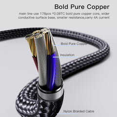 YESIDO CA111 1.2m 4A USB a doble tipo C + ca...