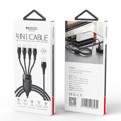 YESIDO CA111 1.2m 4A USB a doble tipo C + ca...