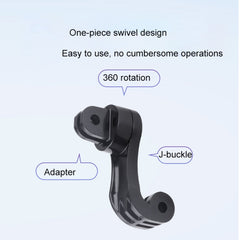 Adaptador de montaje de hebilla con gancho en J de rotación 360