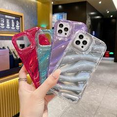 Estuche para teléfono TPU con ondas de lente...