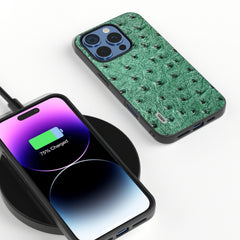 Funda para teléfono con textura de avestruz ...