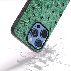 Funda para teléfono con textura de avestruz ...