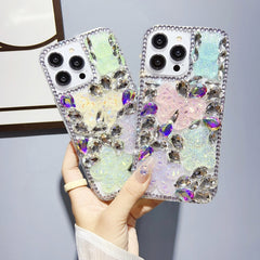 Estuche para teléfono TPU con diamantes y nu...