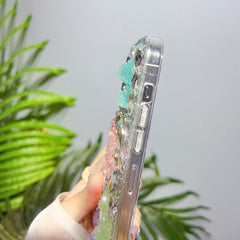 Estuche para teléfono TPU con diamantes y nu...