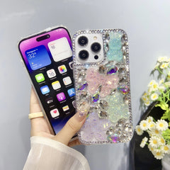 Estuche para teléfono TPU con diamantes y nu...