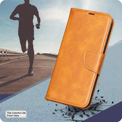 Estuche para teléfono de cuero con tapa de c...