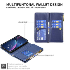Estuche para teléfono con tapa de cuero tipo...
