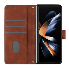 Estuche para teléfono de cuero con tapa en r...