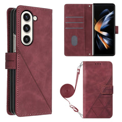 Estuche para teléfono de cuero con tapa en r...