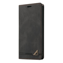 Estuche de cuero con tapa horizontal y cepil...