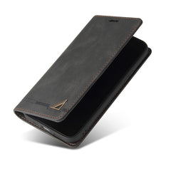 Estuche de cuero con tapa horizontal y cepil...