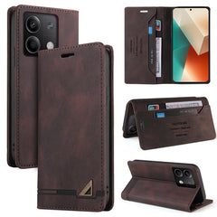 Estuche de cuero con tapa horizontal y cepil...