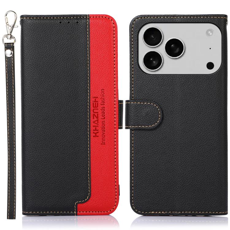 KHAZNEH Estuche para teléfono RFID de cuero ...