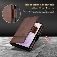 AZNS Funda de cuero con tapa magnética con t...