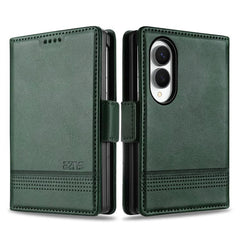 AZNS Funda de cuero con tapa magnética con t...
