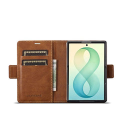 LC.IMEEKE RFID Funda de cuero antirrobo para...