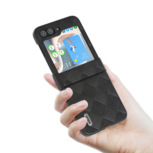 Estuche para teléfono ABEEL Weave Plaid PU  ...
